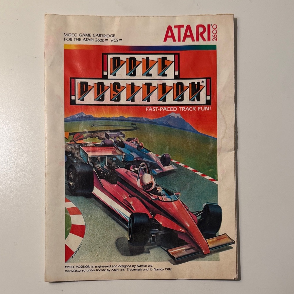 Atari Pole Position Video Game Manual